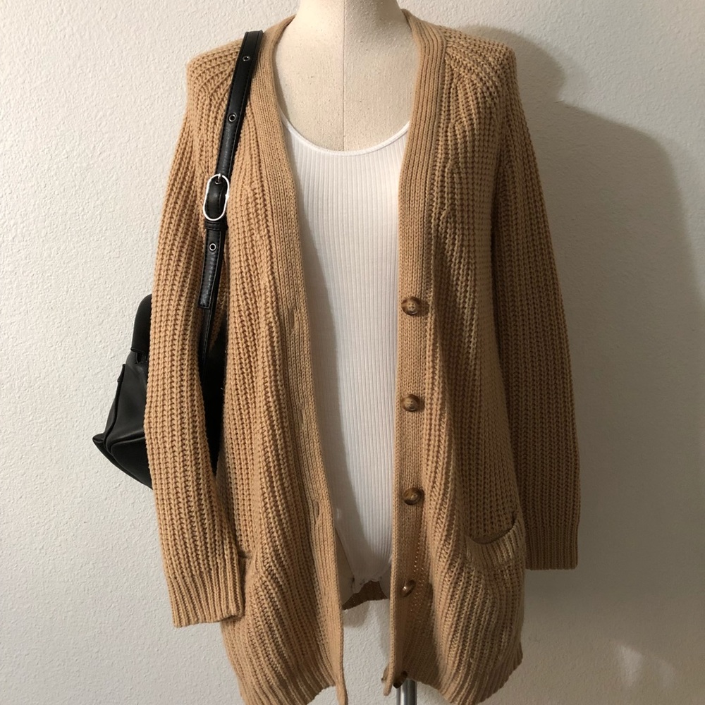 Tan cardigan